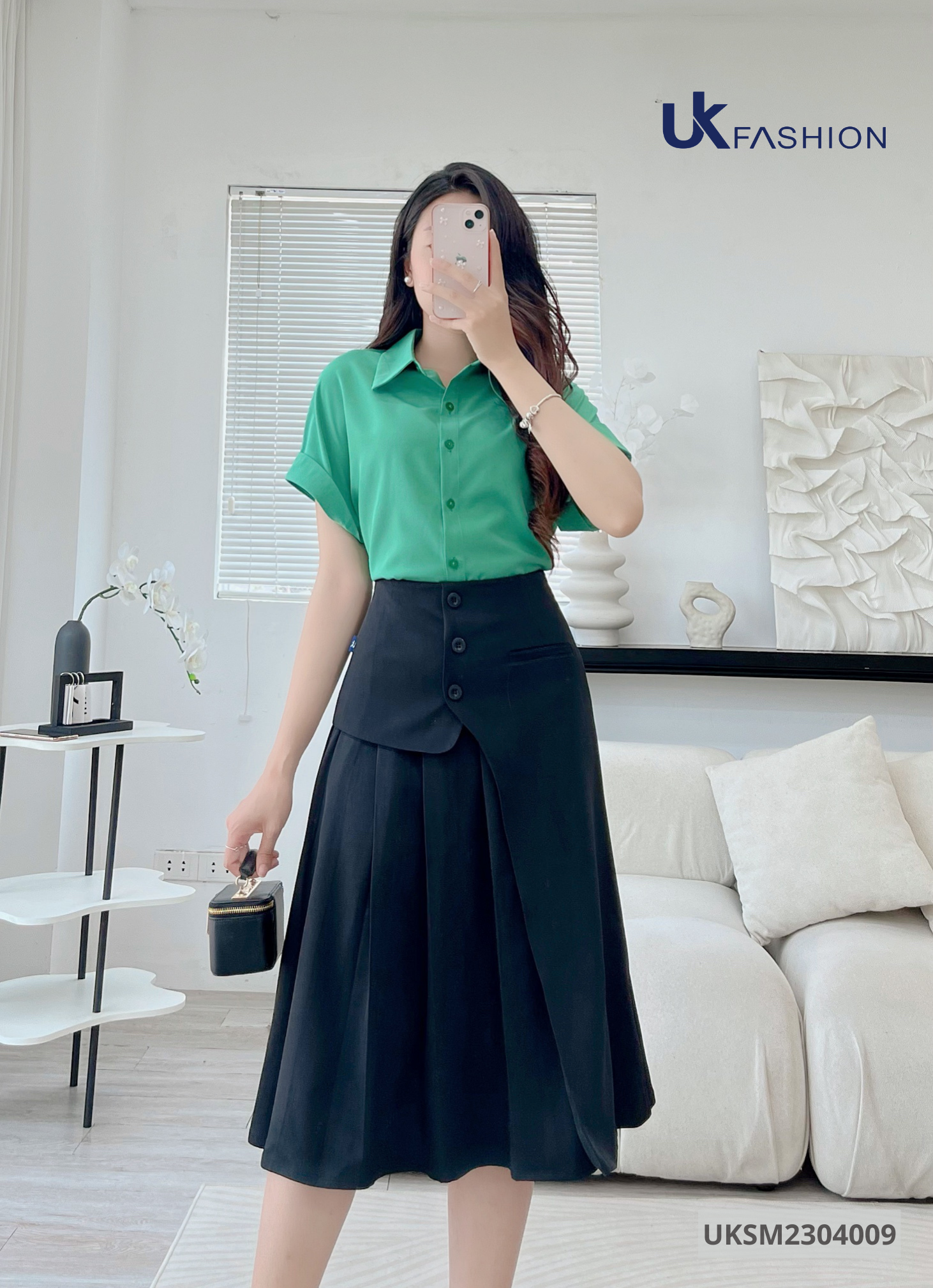 Áo Sơ Mi Nữ NK Fashion Cổ Đức Vai Chờm Chất Vải Mềm Mịn Thoáng Mát Phù Hợp Đi Làm Đi Chơi UKSM2304009