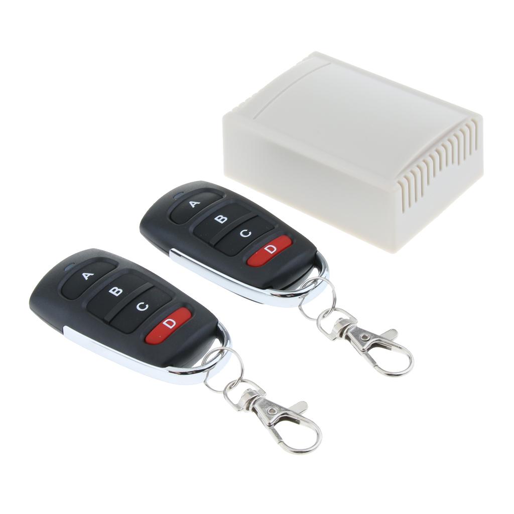 DC 12V 4-Channel RF Wireless Remote Controller Light Switch Relay Receiver