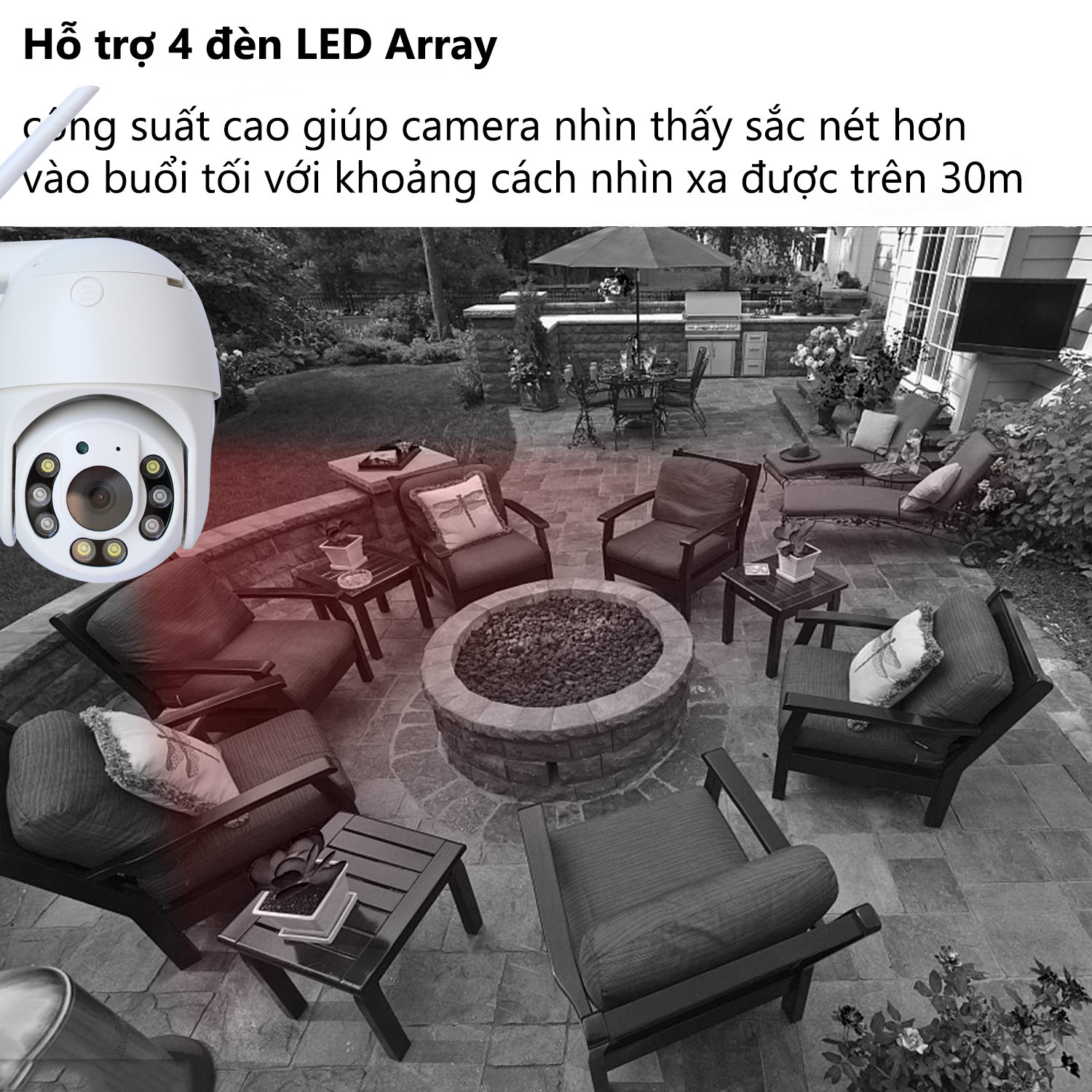 Camera Ip Wifi Ngoài Trời Yoosee GW-D08S 2.0 MP Full HD1080P - Ban Đêm Có Màu - Hàng Nhập Khẩu