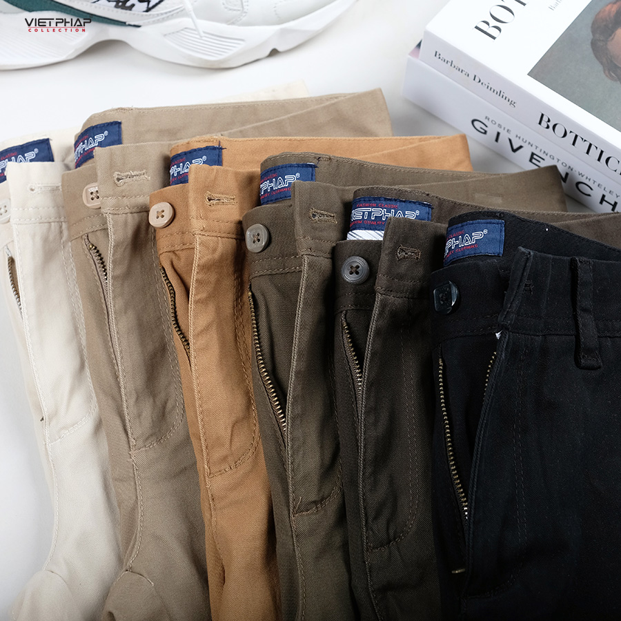 Quần Short Kaki Nam VIỆT PHÁP Form Basic Chất liệu Cotton mềm mịn hút mồ hôi tốt  1207