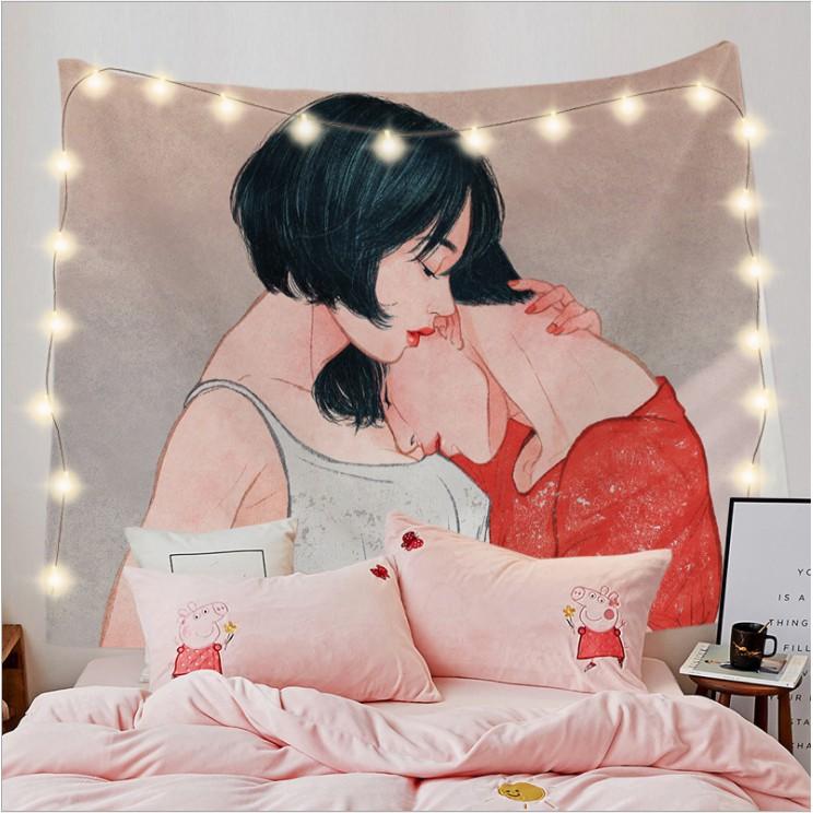 Thảm Treo Tường , Decor phòng ngủ, vải treo tường, tranh vải vintage