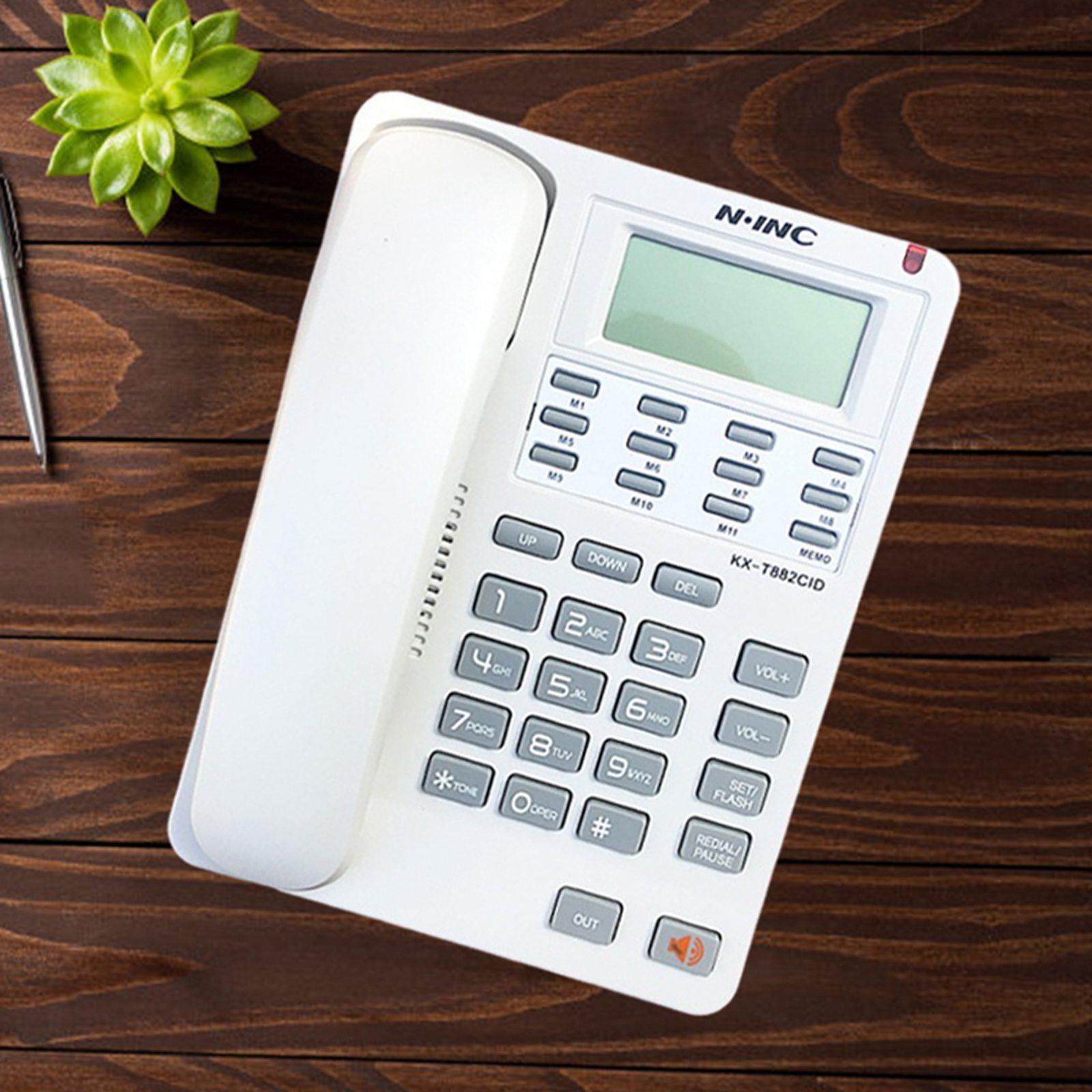 2pcs Corded Telephone Phone REDIAL\P for Home Office Hotel Wall