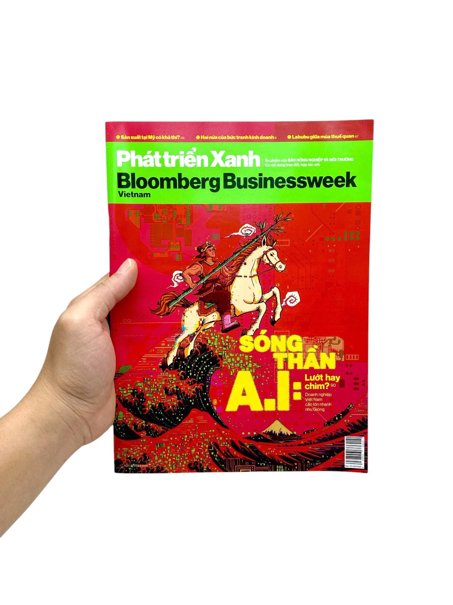 Sách - Tạp Chí Phát Triển Xanh Blooberg Businessweek - Số Tháng 6/2025 - Sóng Thần A.I - Lướt Hay Chìm?