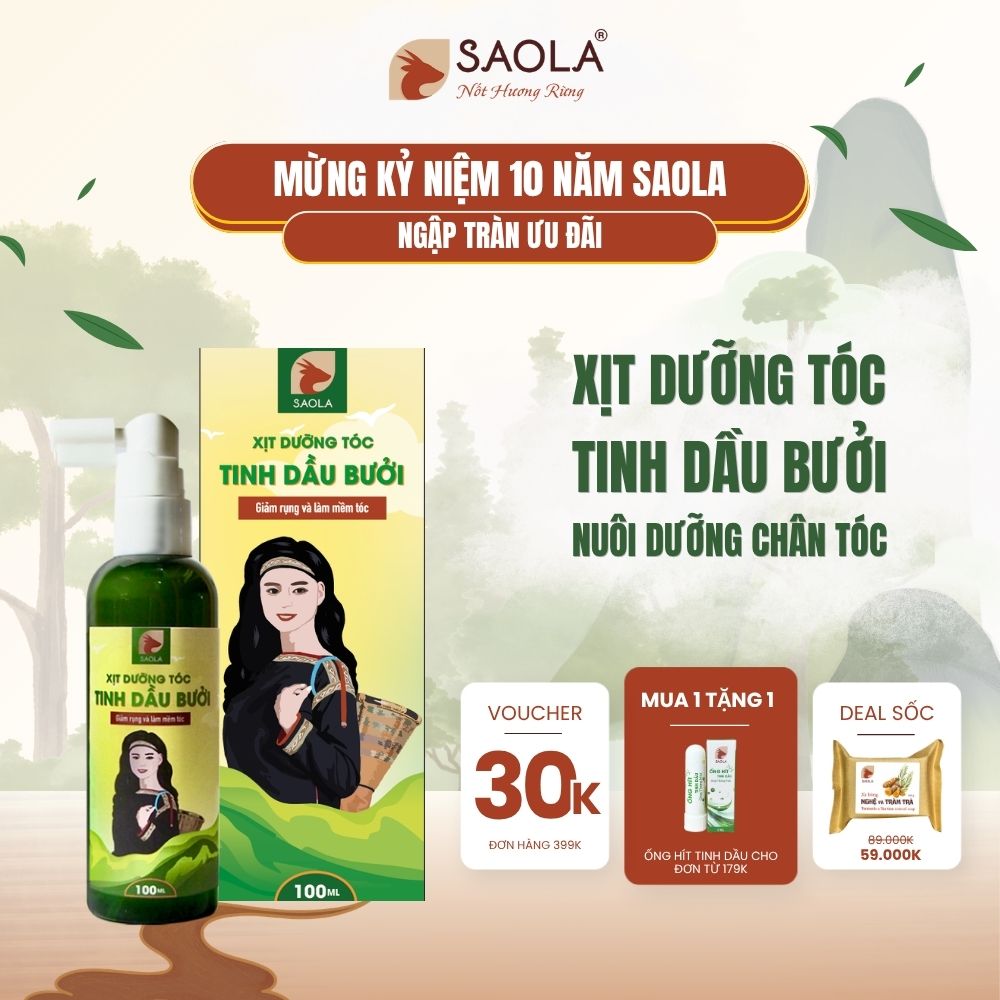 Xịt Dưỡng Tóc Tinh Dầu Bưởi, Xịt Bưởi Rừng, Giảm Rụng Tóc, Mọc Tóc, Khô Xơ Tóc, Hư Tổn Làm mượt Tóc