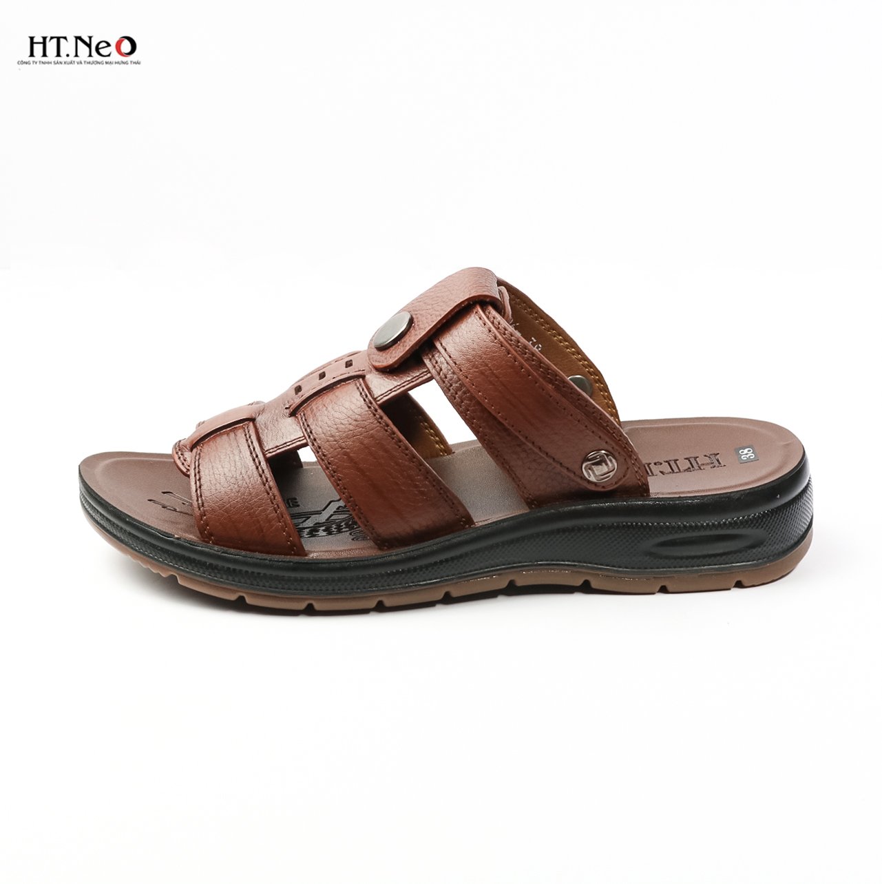 Sandal nam da bò cao cấp đế cao 3.5cm SD96-ND