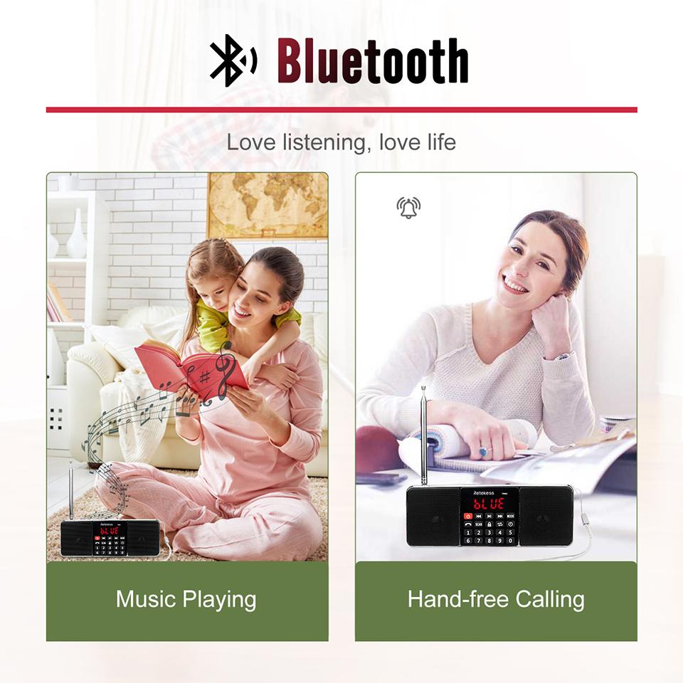 Retekess TR602 Radio Di động Radio Am Fm Loa Bluetooth có thể sạc lại Âm thanh nổi Fm Bộ thu sóng bằng pin Máy nghe nhạc MP3 Màu sắc: TR602