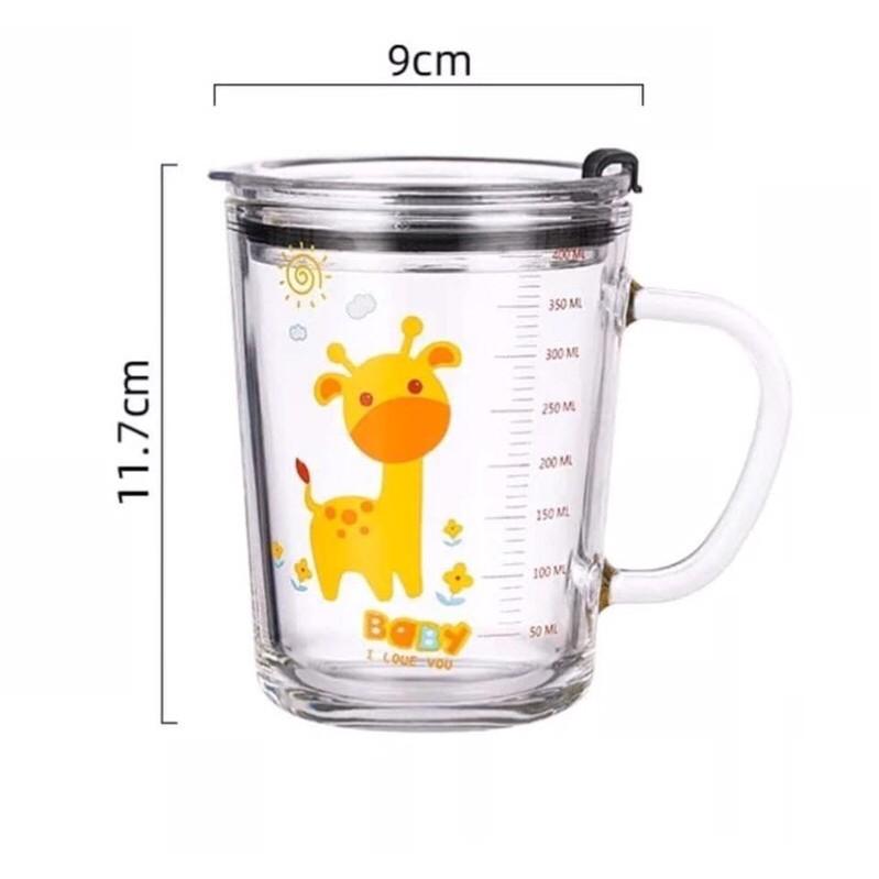 Cốc thủy tinh chia vạch đựng sữa nước trái cây