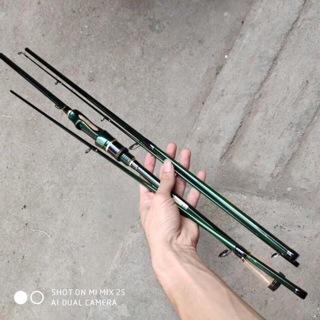 Cần lure 4 khúc có cả dùng máy đứng và máy ngang Cemreo Macans màu cực đẹp