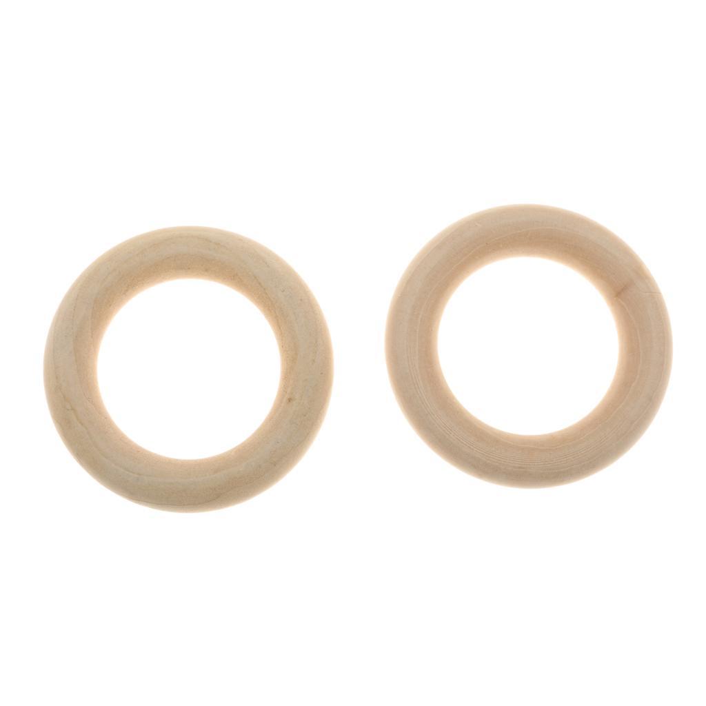 20 pieces lot 5.5cm Wood Ring Blank Loop Material DIY Painting Accessories