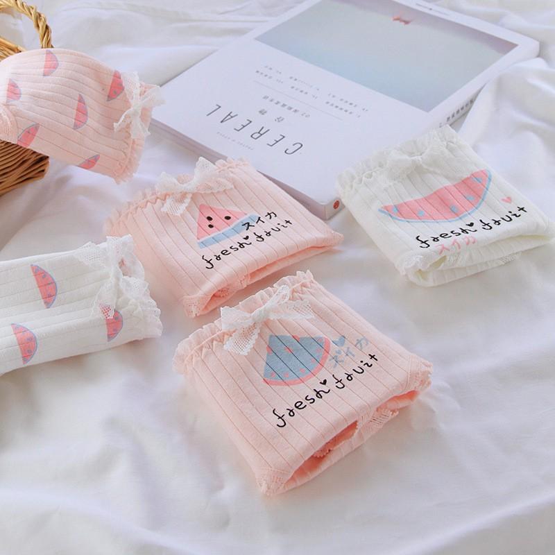 Quần Lót Nữ Cotton Kháng Khuẩn Hình Dưa Hấu Xuất Hàn Hàng Loại Đẹp.