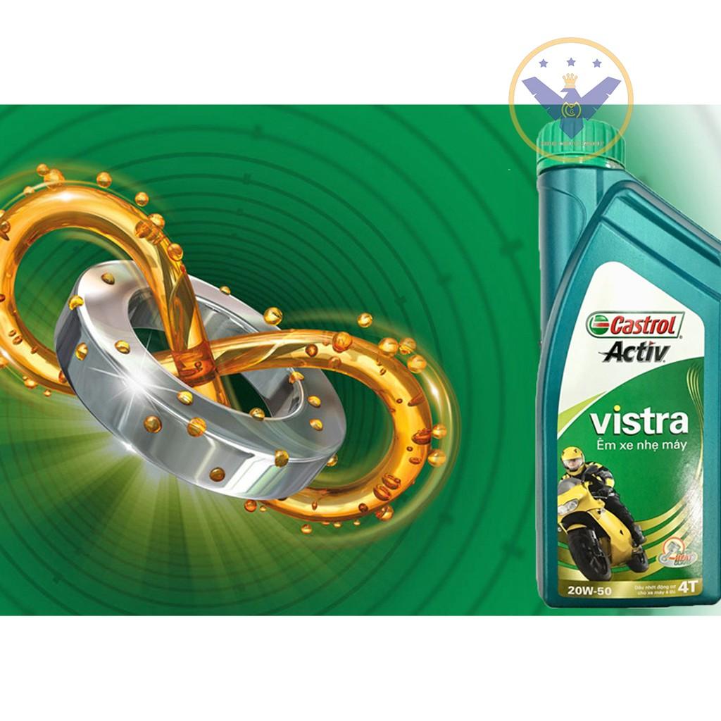 BỘ 3 dầu nhớt xe máy Castrol Activ Vistra 20w50 0.8l