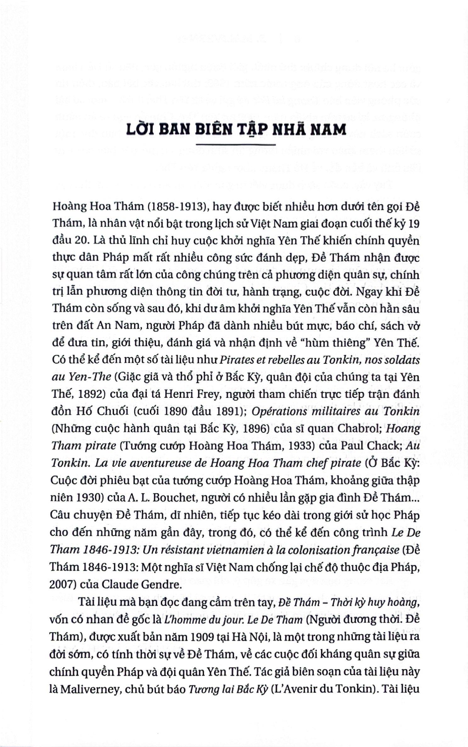Đề Thám - Thời Kỳ Huy Hoàng (Qua Báo Chí Và Hồ Sơ Mật Thám Pháp Ở Đông Dương Năm 1909)