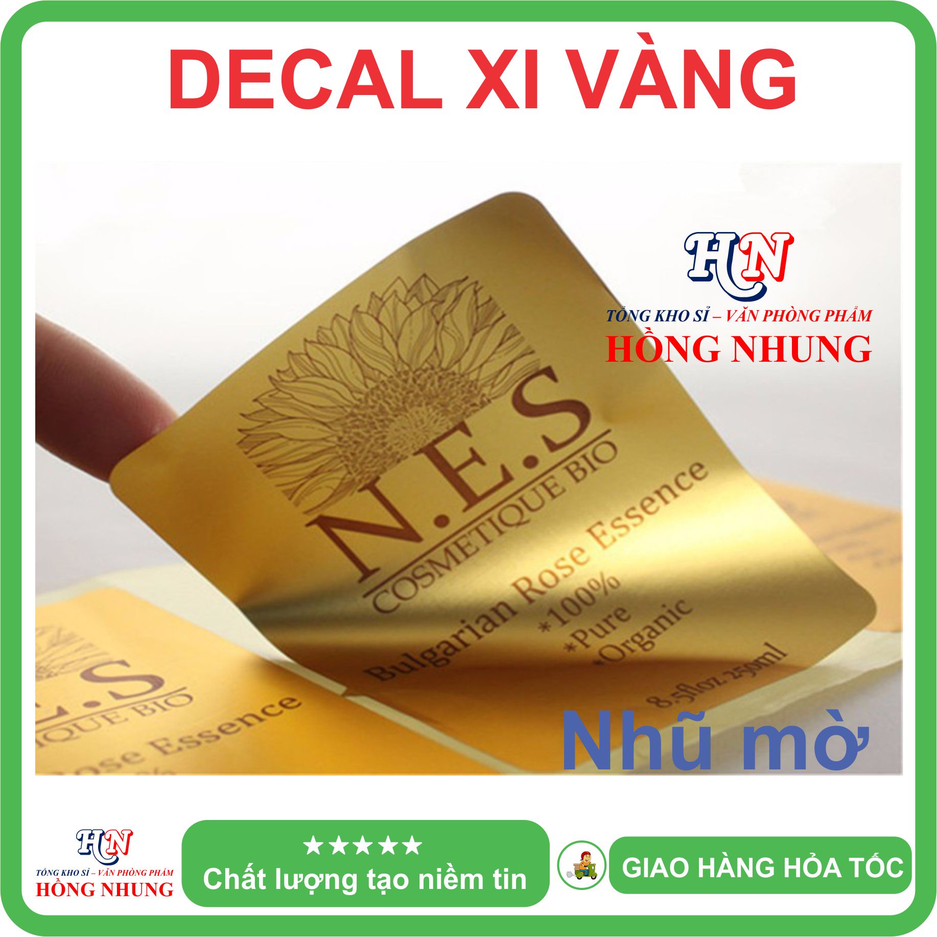 [In Laser] Xấp 50 Tờ Decal Xi vàng khổ A4 - Giúp Bạn In Ấn Tem Nhãn sắc nét và chuyên nghiệp