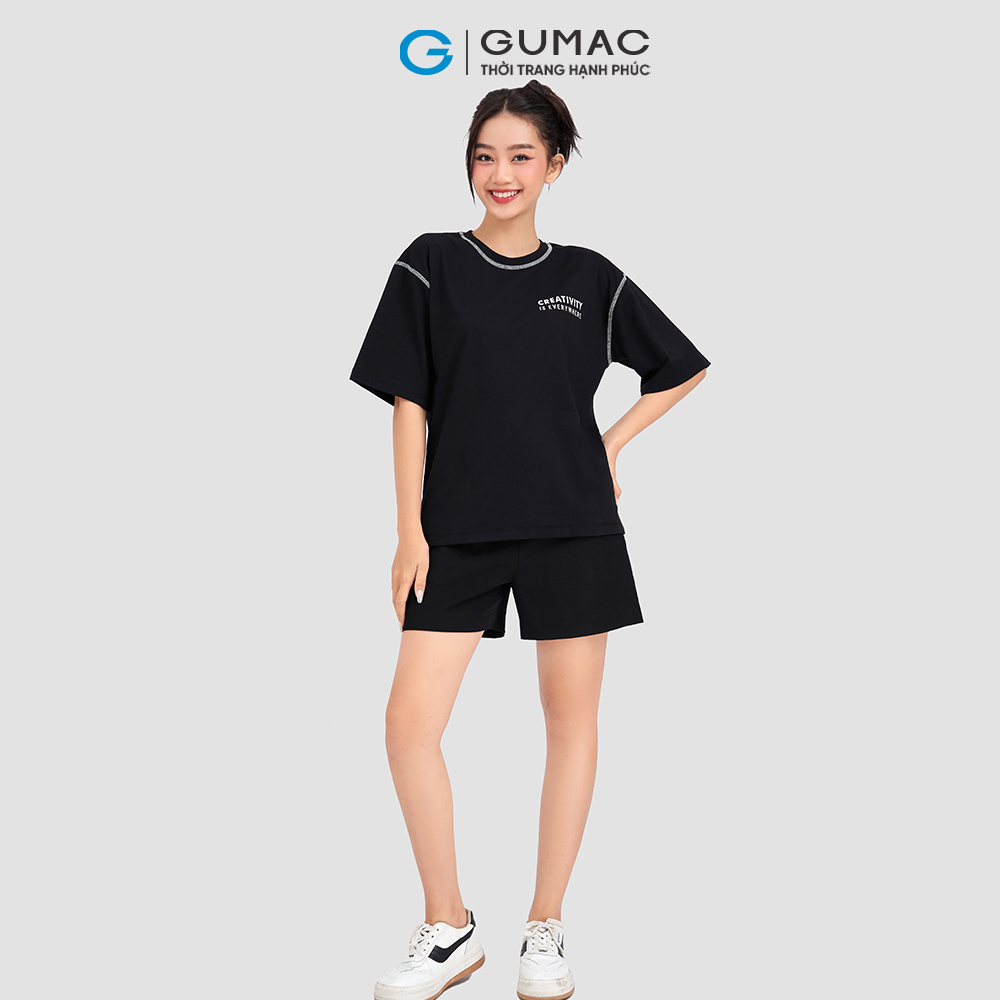 Áo thun nữ chạy viền GUMAC ATD03013