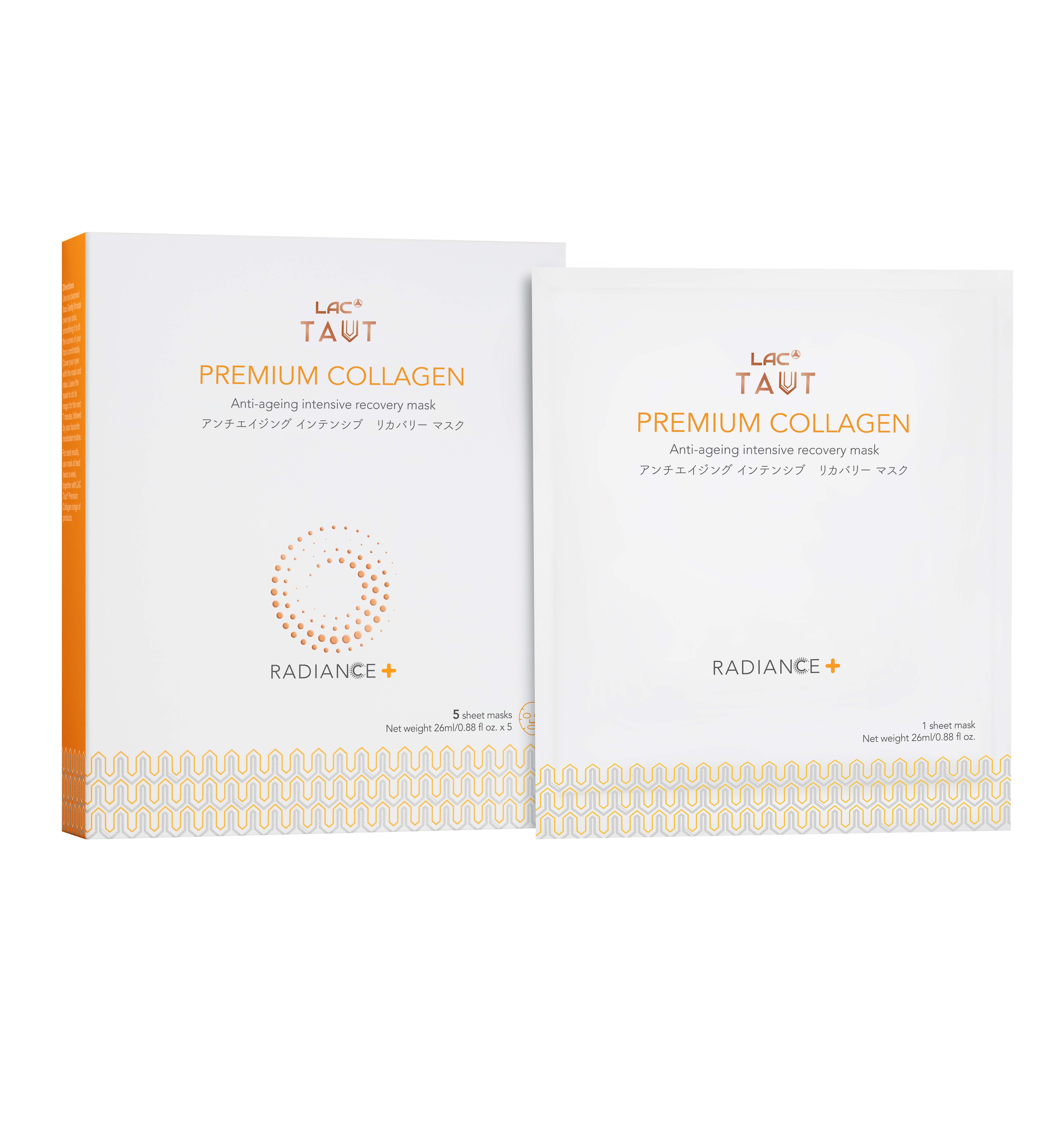 MẶT NẠ BỔ SUNG COLLAGEN LAC TAUT RADIANCE+ PREMIUM (5 MIẾNG)
