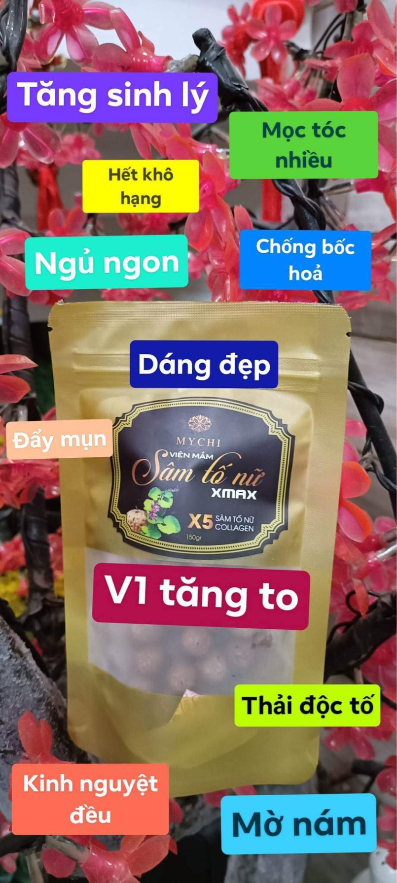 Liệu trình 5h kẹo mầm sâm tố nữ xmax Mychi - vua nở ngực - nữ hoàng nội tiết