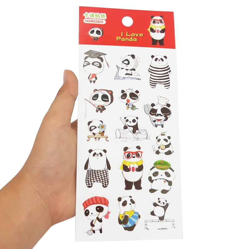 Bộ 3 Sticker Panda GUBHZMT03815 - Mẫu 4