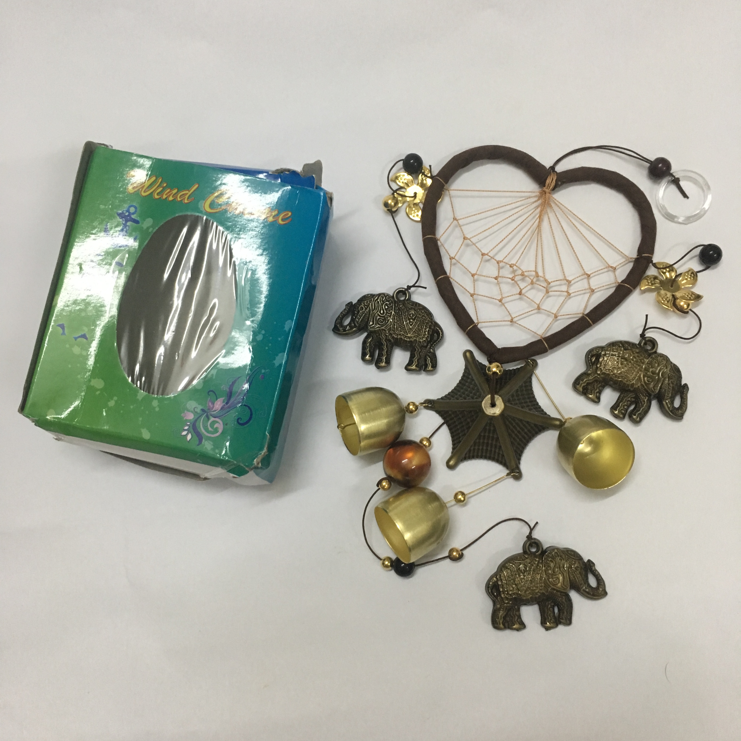 Chuông gió phong thủy và trang trí  Dream catcher hình voi VG39