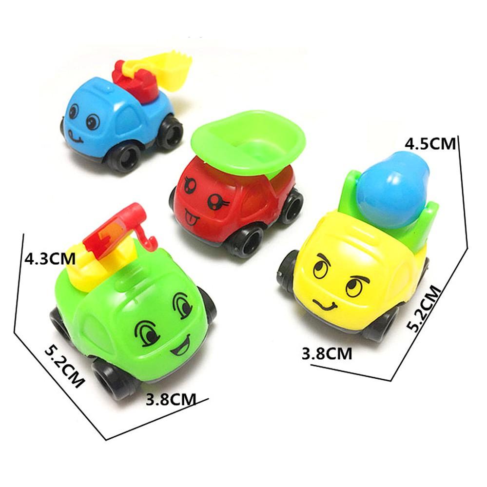 Bộ 20 đồ chơi xe ô tô công trình Vacimall Cars 5.5 cm xinh xắn nhựa PVC cho bé vui chơi