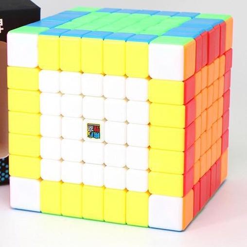 Rubik 7x7x7 Stickerless Qiyi MoYu MeiLong MFJS Rubic 7 Tầng Viền Đen