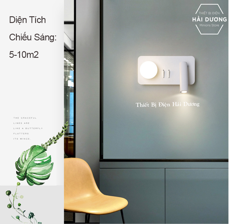 Đèn trang trí gắn tường decor cao cấp DT-802 chiếu điểm - soi tranh - soi gương - đọc sách - trang điểm - Có video
