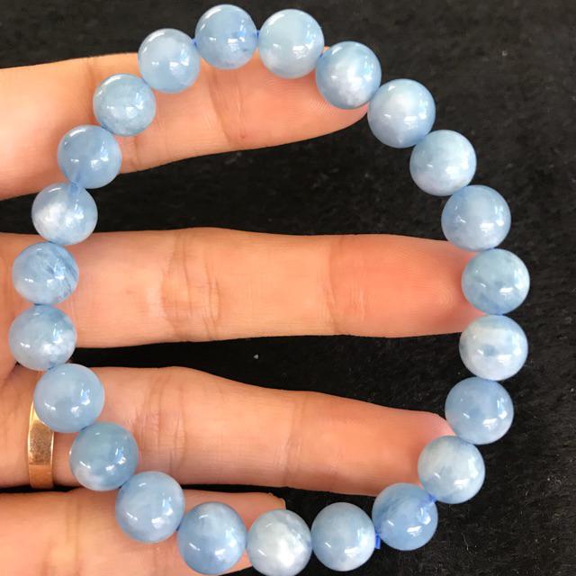 Vòng tay đá aquamarine 8mm