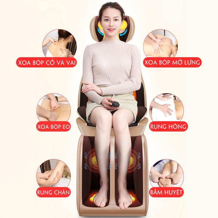 Ghế masage đa năng toàn thân cao cấp có massage chân model mới nhất, Ghế Massage Toàn Thân Có Hồng Ngoại