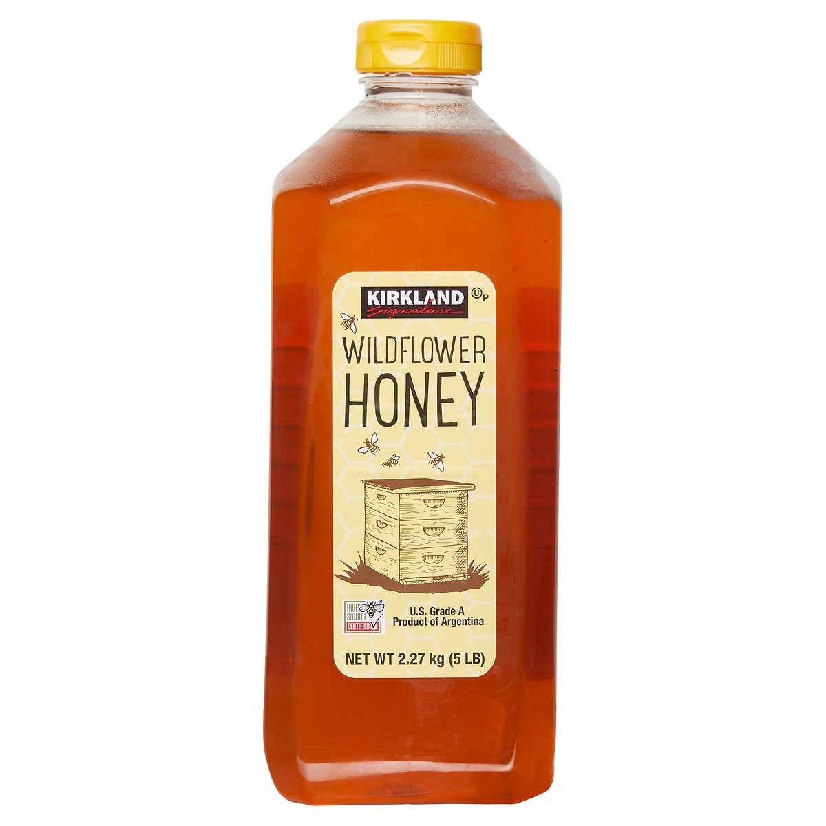 Mật Ong Kirkland Wild Flower Honey Mỹ tăng sức đề kháng, giảm ho, dưỡng ẩm da, môi, chế biến mhiều món ăn ngon bổ dưỡng -2.27kg/chai- Massel Official