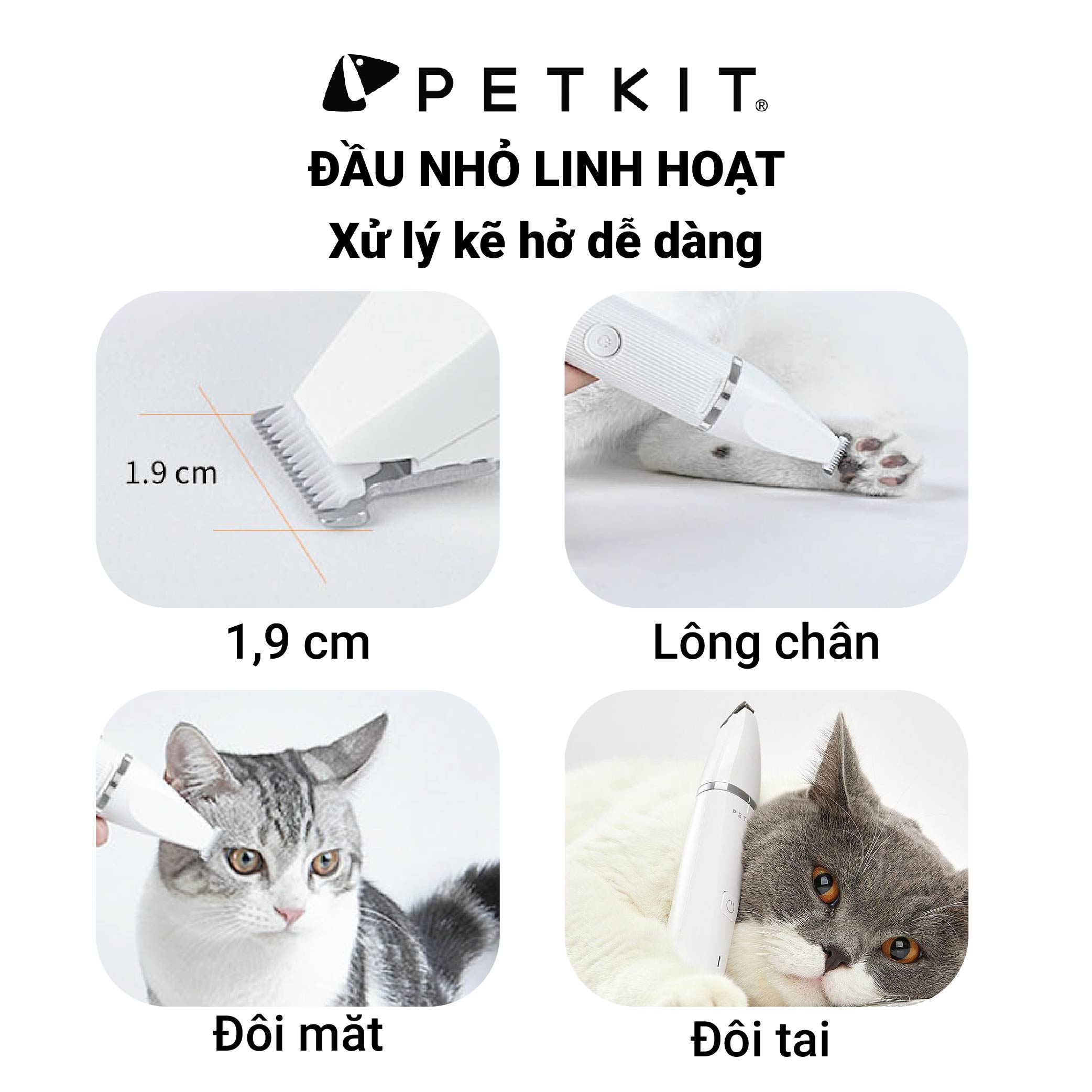 Tông Đơ Đa Năng PETKIT 2in1 Chuyên Dụng Cắt Tỉa Cho Chó Mèo Phiên Bản Pro 2023