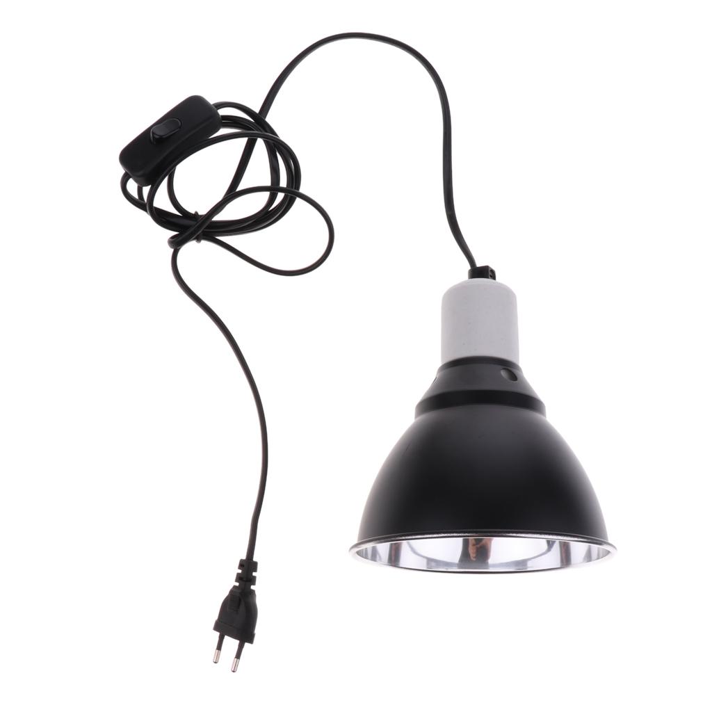 E27 Light Dome Reflector Reptile Bulb Holder Tortoise Lamp Holder EU Plug