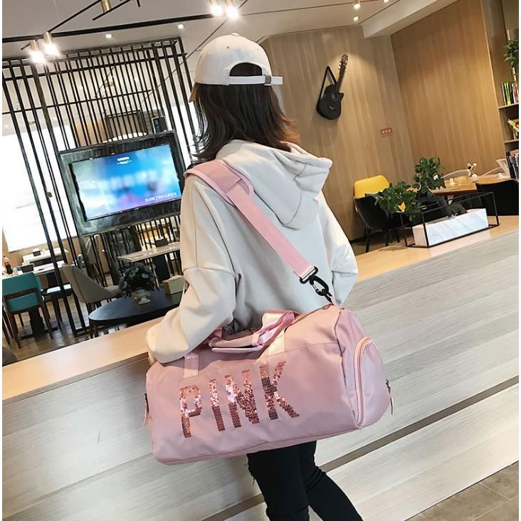 Túi trống túi tập gym thời trang túi thể thao cao cấp túi du lịch Pink size to PN01