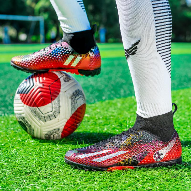 LSYAAAAA Giày bóng đá nam cao cấp Giày chống trượt sốc Đào tạo Futsal Giày bóng đá trẻ em Giày cắm trại ngoài trời