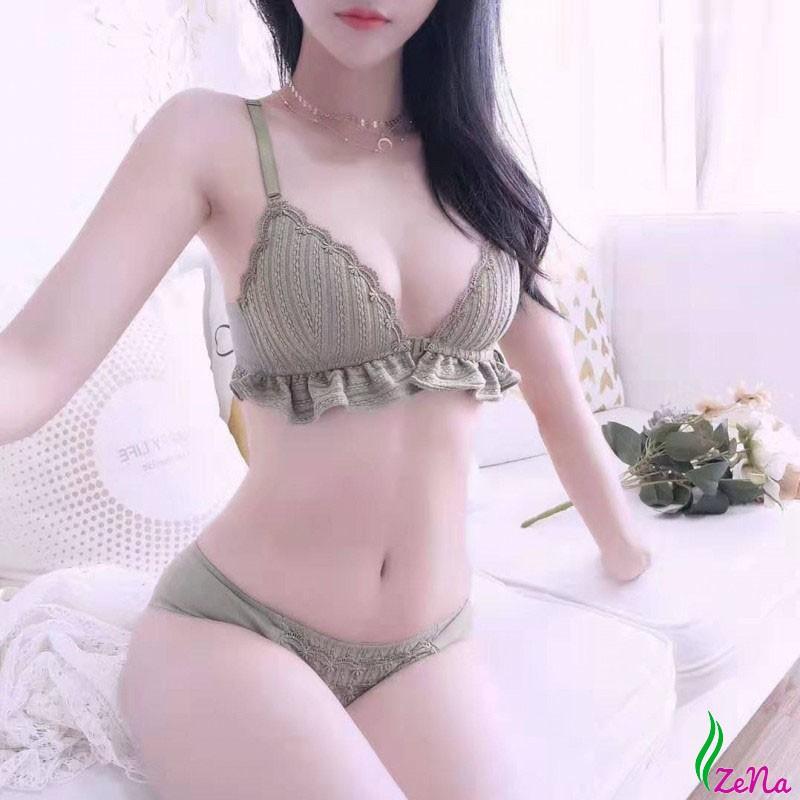 Bộ Đồ Lót Thổ Cẩm Cài Trước Siêu Đẹp Mẫu Mới ZE057