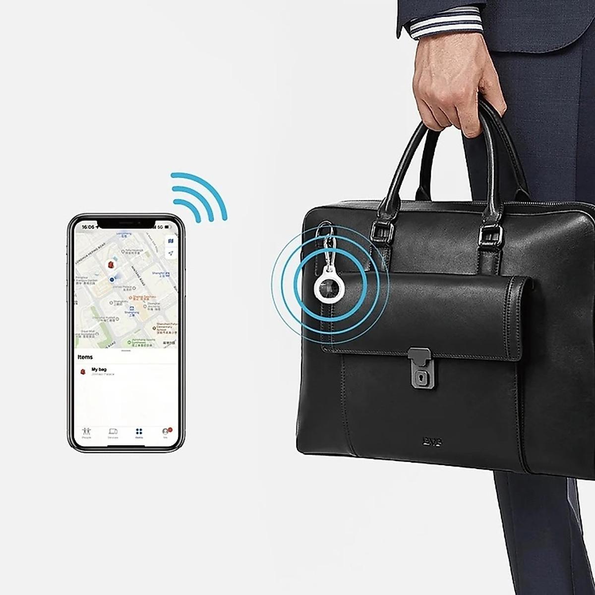 Thiết bị định vị tracker iTag WIWU qua Find My App chống mất thất lạc cho trẻ em người gia thú cưng đồ vật móc khóa - hàng nhập khẩu