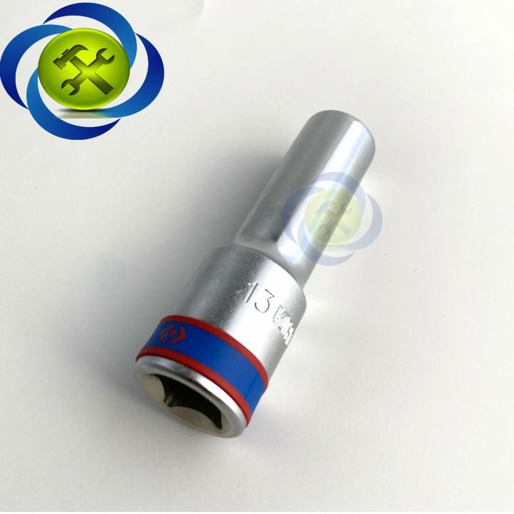 Tuýp 1/2 inch 13mm 12 cạnh màu trắng loại dài Kingtony 423013M