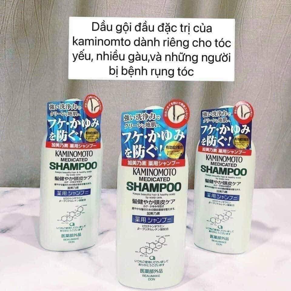 Cặp đôi Dầu gội + Xả mọc tóc, dành cho tóc gãy rụng KAMINO MOTO Nhật bản 300ml ( không xuất hóa đơn đỏ )