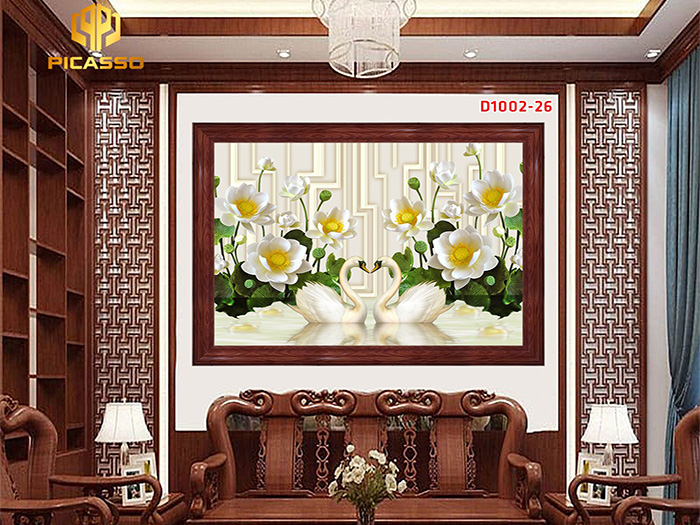 Tranh kính Hoa ngọc D1002 20