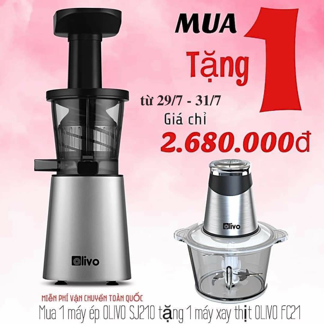 Máy Ép Chậm Olivo Sj210 Chính Hãng Làm Kem, Ép Rau Củ Quả, Ép Đậu Nành 3 Trong 1, Ép Kiệt Bã 99 Thiết Kế Đột Phá, Dễ Dàng Vệ Sinh