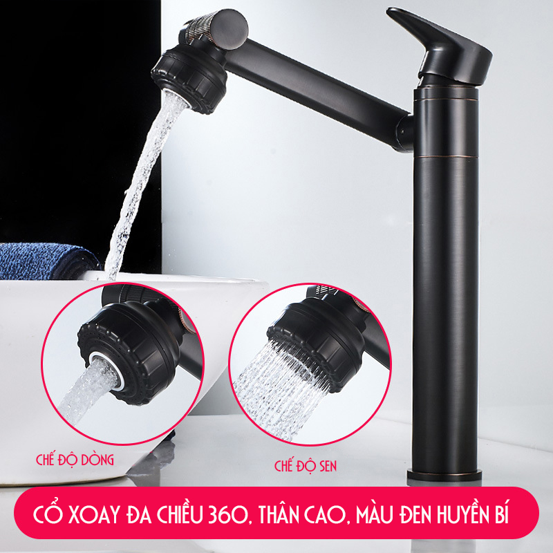 VÒI CHẬU RỬA MẶT LAVABO XOAY ĐA CHIỀU 360 ĐỘ SIÊU TIỆN DỤNG – XUẤT XỨ: Ý