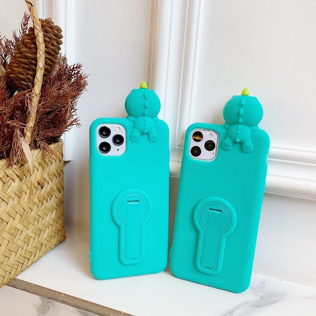 Ốp điện thoại silicon cao su in khủng long gấu 3d cho Iphone 11 Pro Max Iphone 6 6s 7 8+ XR Xs Max