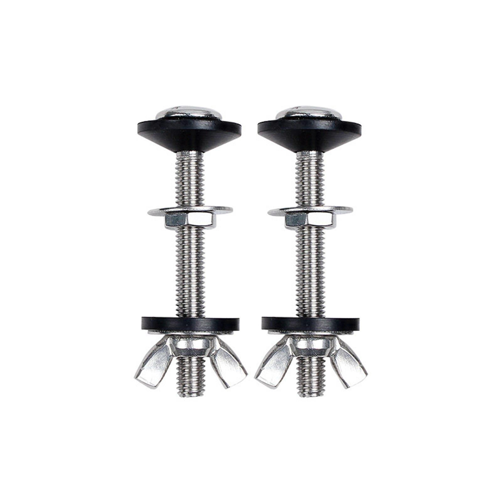 Toilet , Stainless Steel Toilet Tank Screw Fixing , Heavy Duty  with Waterproof Rubber Gasket