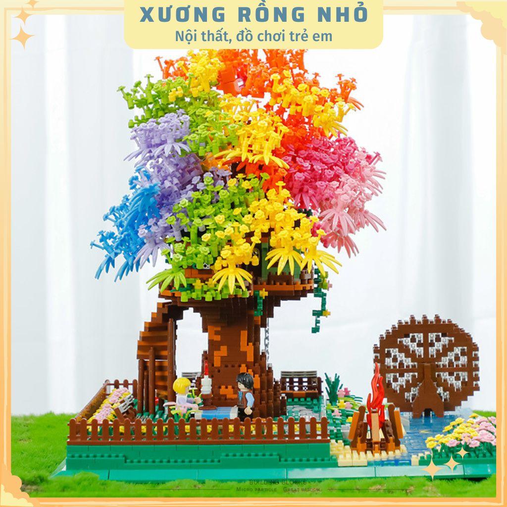 Đồ Chơi Ngôi Nhà Cây Cầu Vồng Phát Sáng Dành Cho Bé - Mô hình cây tree house