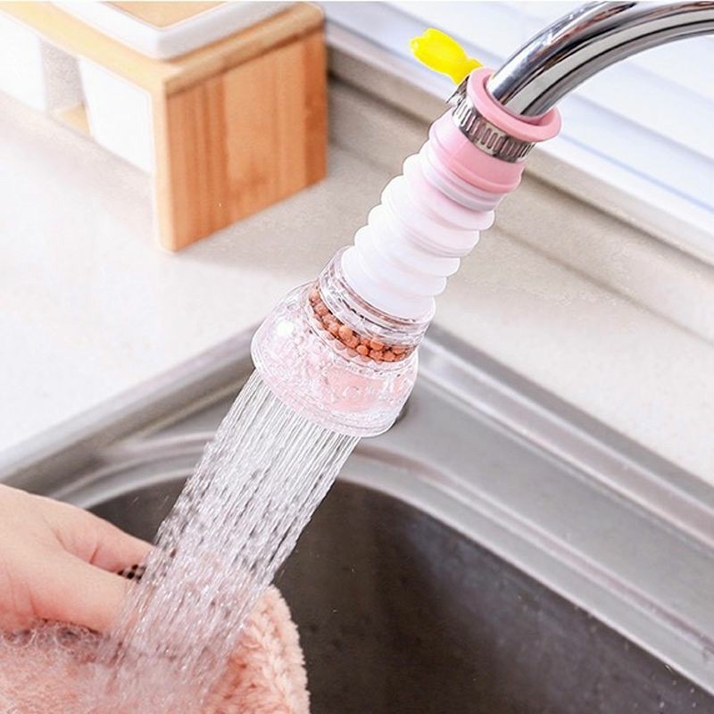 Vòi tăng áp suất cho bồn rửa chén ,đầu vòi nối rửa bát tăng áp có thể điều chỉnh xoay 360 độ , có than hoạt tính phù hợp với tất cả các vòi