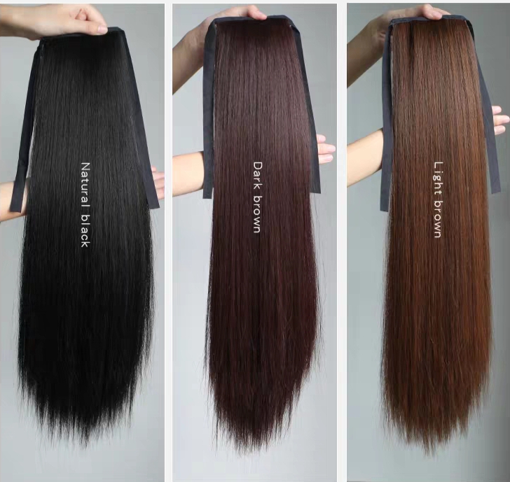 Tóc giả cột thẳng siêu xinh, siêu sang chảnh, cam kết y hình, giống tóc thật 100%, chất tơ Hàn cao cấp loại 1, chịu nhiệt tốt có thể bấm uốn, duỗi, gội thoải mái