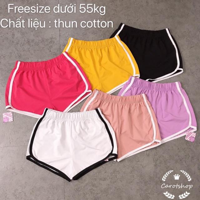 Quần thể thao viền freesize dưới 55kg hình thật CAROTSHOP