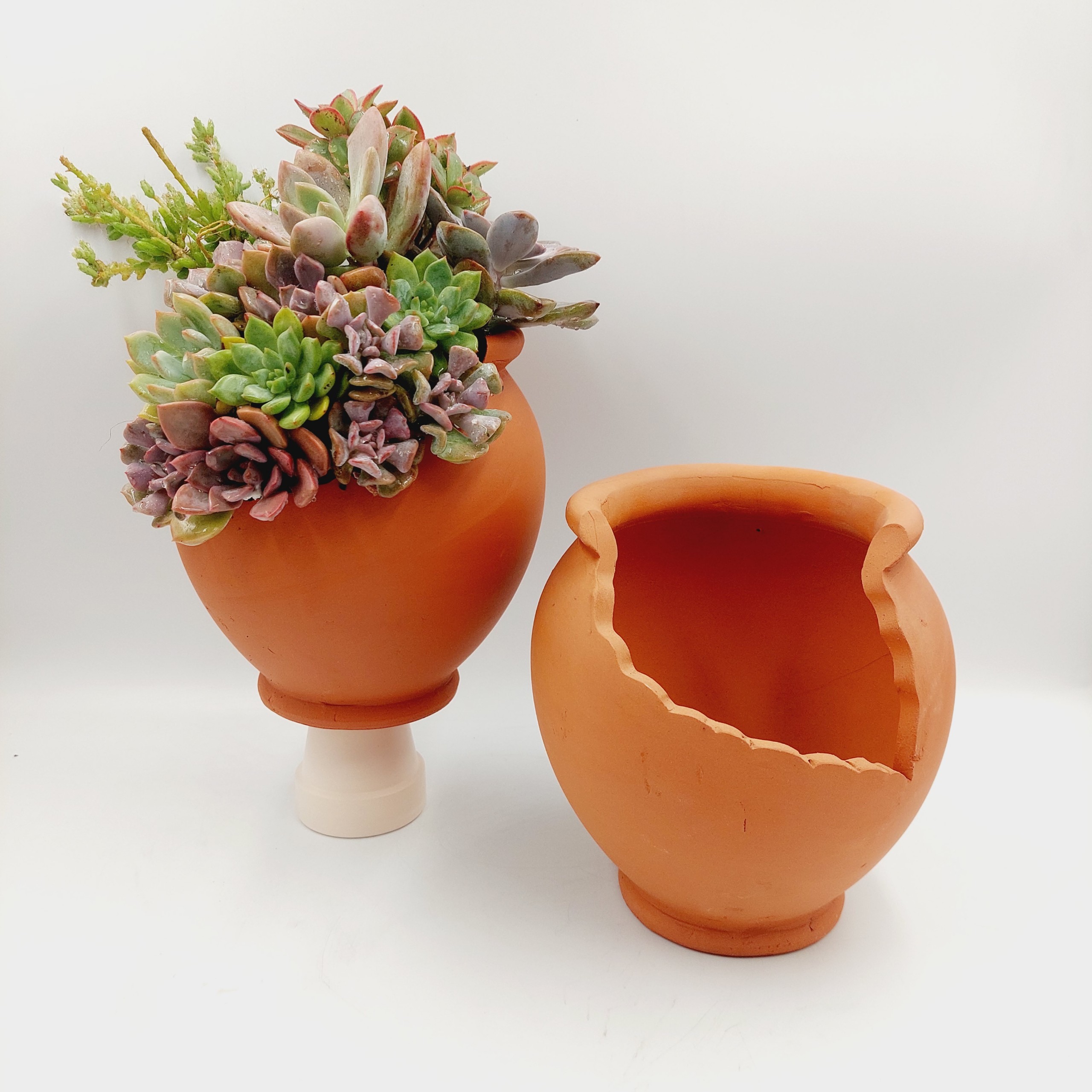 Chậu đất nung, chậu sen đá - Chum 1014, miệng chậu 10cm, chiều cao 14cm