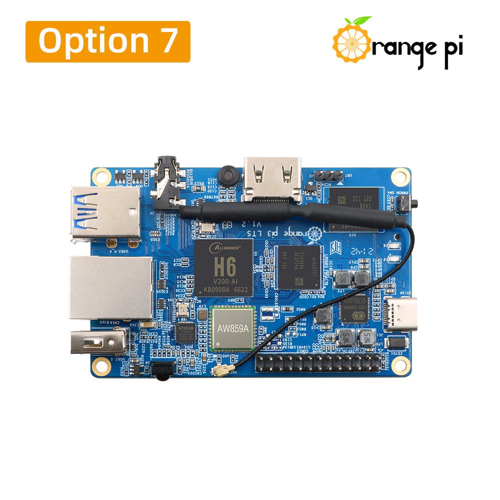 Cam Pi 3 LTS H6 64Bit 8GB EMMC RAM 2G WiFi BT 5.0 Vỏ tùy chọn Quạt tản nhiệt điện Cáp tương thích HDMI Thẻ TF OPI 3LTS
