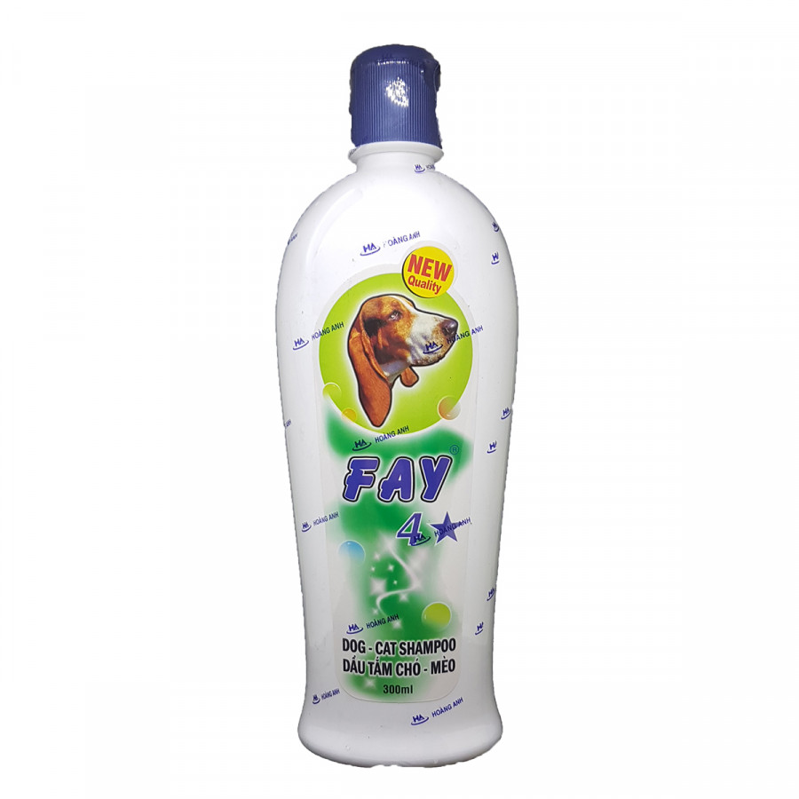 Dầu Tắm Sữa Tắm Diệt Ve Rận Bọ Chét Mượt Lông Khử Mùi Hôi Chó Mèo Fay 4 Sao 300ml