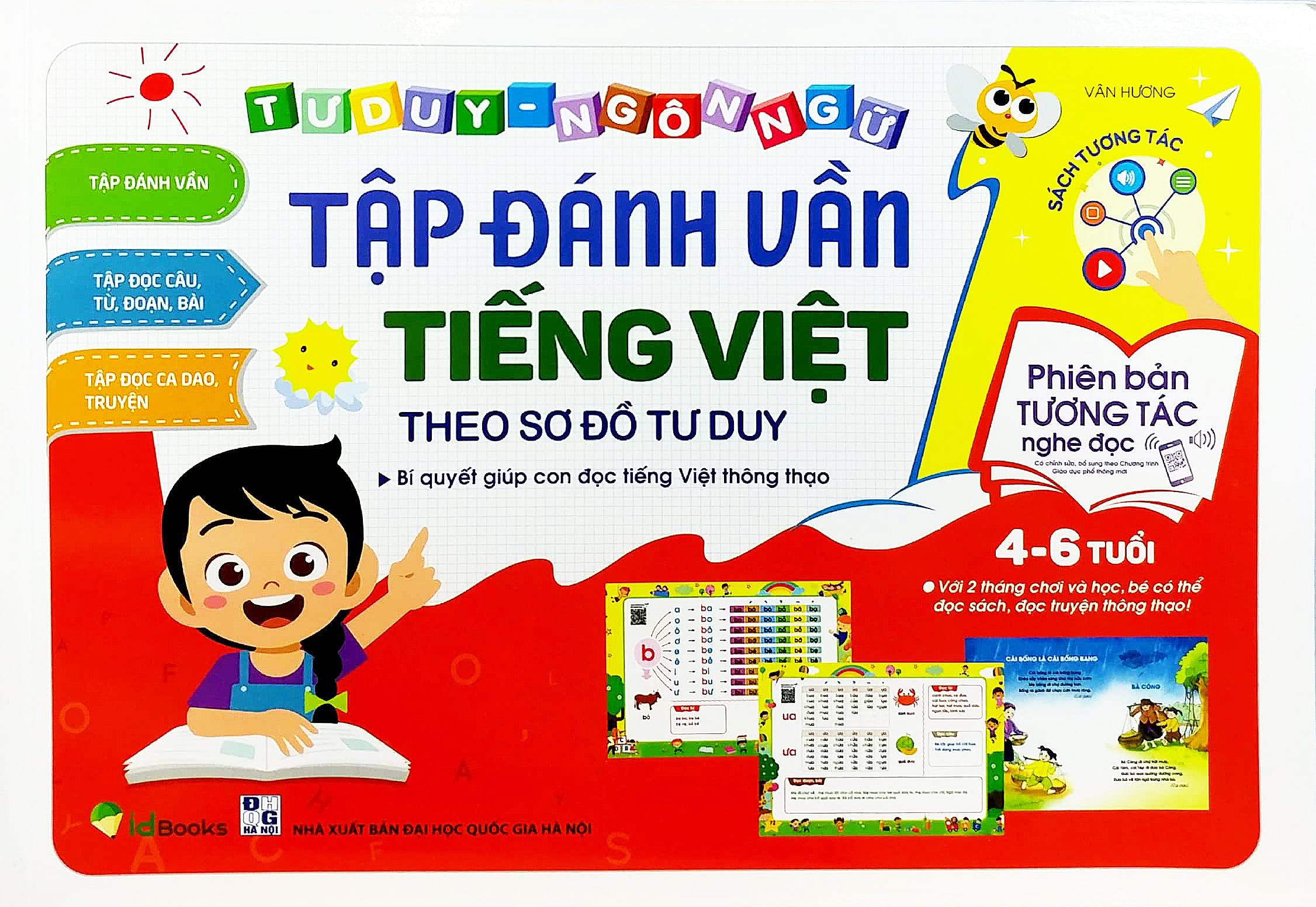 Tập Đánh Vần Tiếng Việt Theo Sơ Đồ Tư Duy (4-6 Tuổi) - Phiên Bản Tương Tác (Tái Bản 2023)