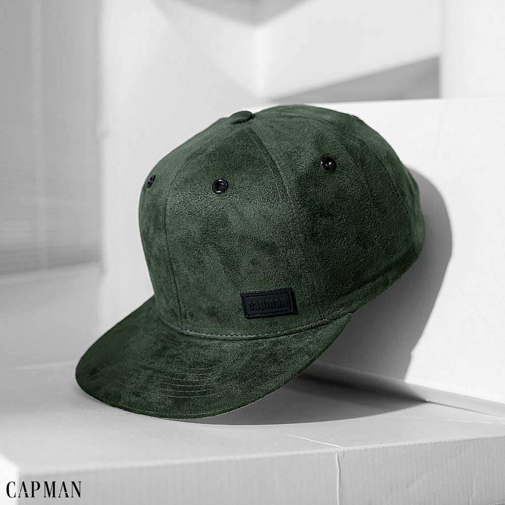 Mũ snapback CAPMAN phong cách hiphop CM12 màu xanh rêu